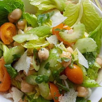 Marinated Celery, Celery Leaf and Chickpea Salad