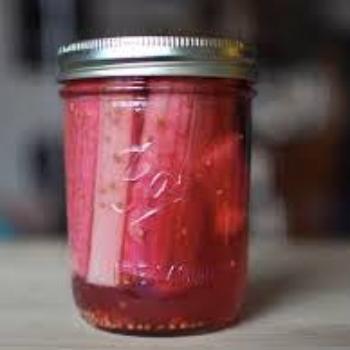 Rhubarb Refrigerator Pickles